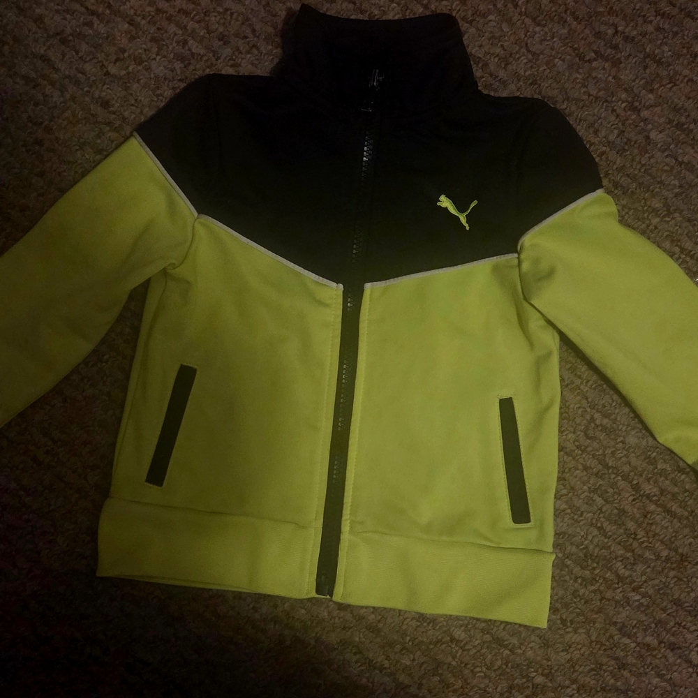 Puma Kids' Black and Yellow Jacket